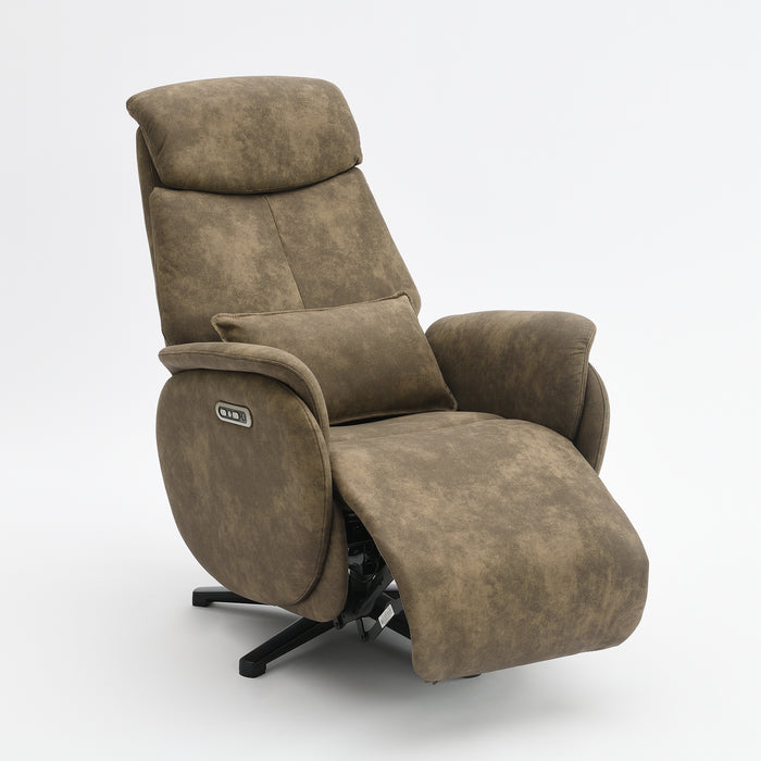 Elektrischer Relaxsessel Maine Microfaserleder Taupe