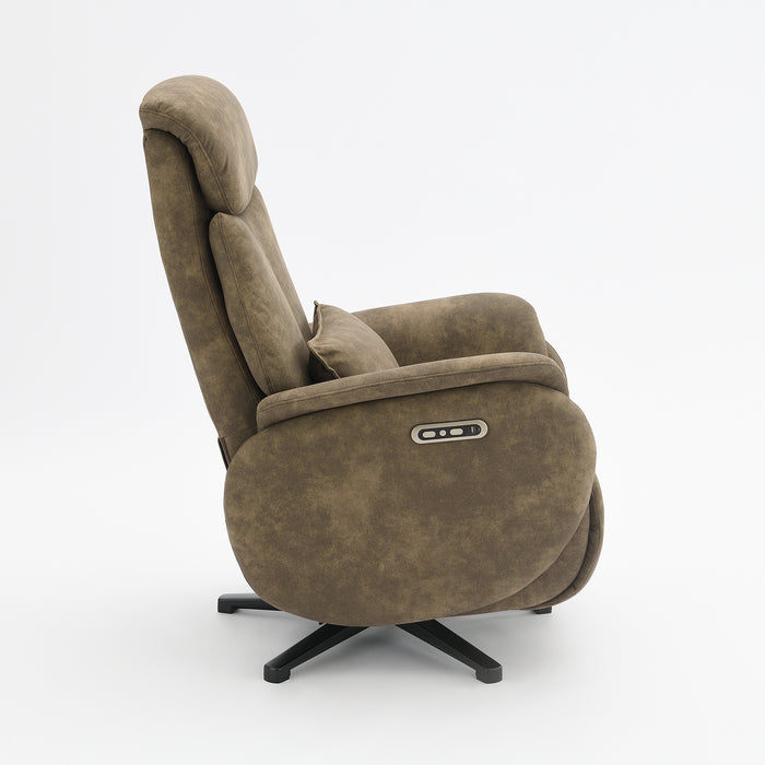 Elektrischer Relaxsessel Maine Microfaserleder Taupe