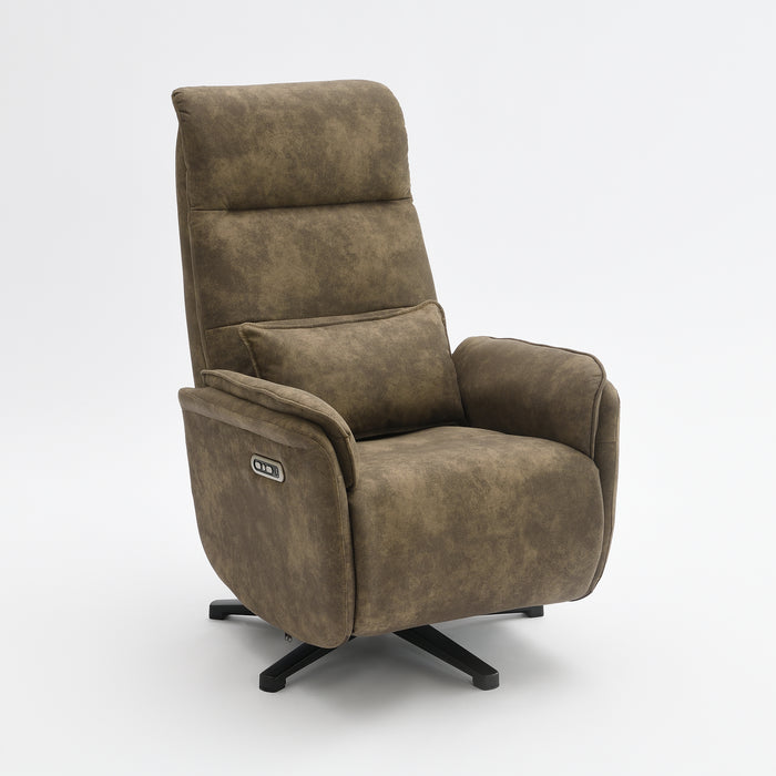 Elektrischer Relaxsessel Valois Microfaserleder Taupe
