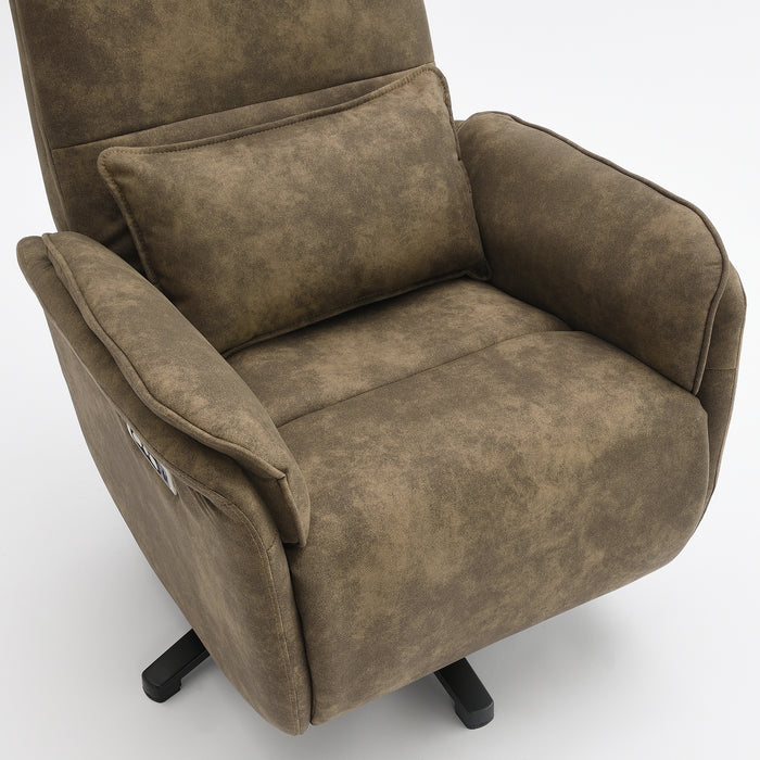 Elektrischer Relaxsessel Valois Microfaserleder Taupe