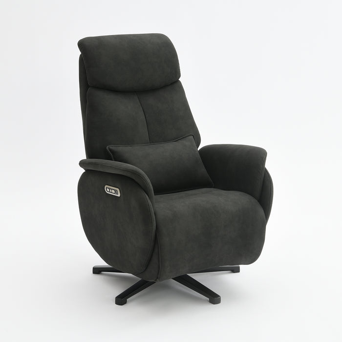Fauteuil Relax Électrique Maine Microfibre Cuir Noir