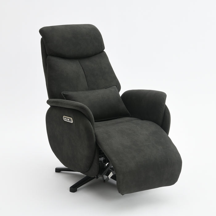 Fauteuil Relax Électrique Maine Microfibre Cuir Noir