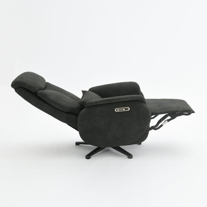 Fauteuil Relax Électrique Maine Microfibre Cuir Noir