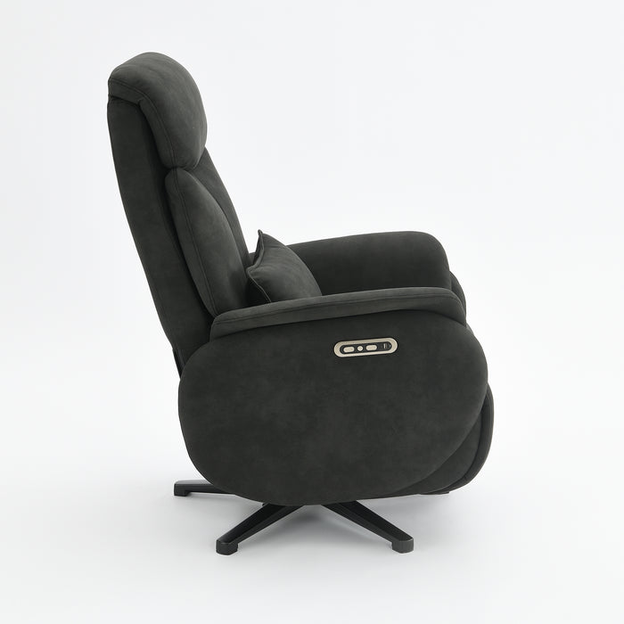 Fauteuil Relax Électrique Maine Microfibre Cuir Noir