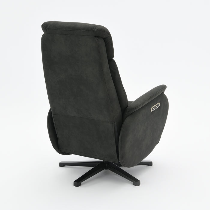 Fauteuil Relax Électrique Maine Microfibre Cuir Noir