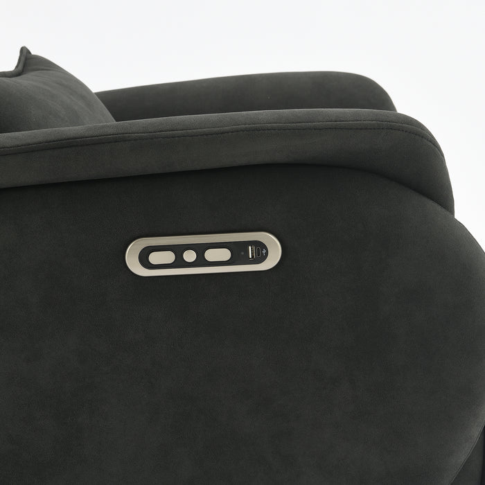 Fauteuil Relax Électrique Maine Microfibre Cuir Noir