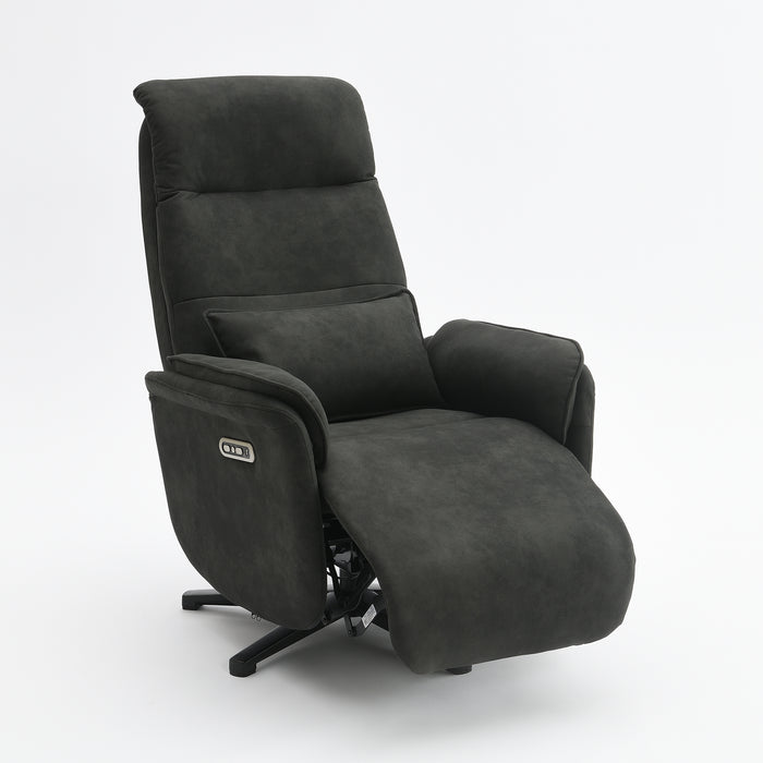 Elektrisch Relax Fauteuil Valois Microfiber Leer Zwart