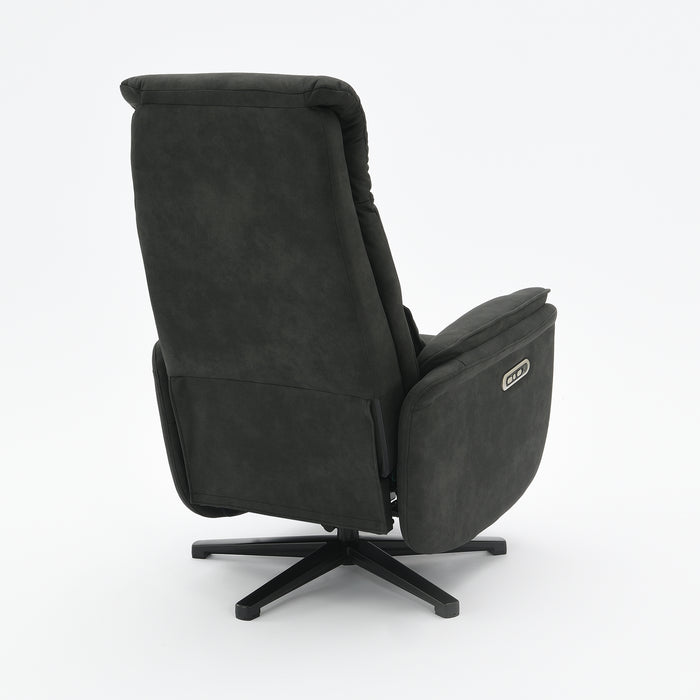 Elektrisch Relax Fauteuil Valois Microfiber Leer Zwart
