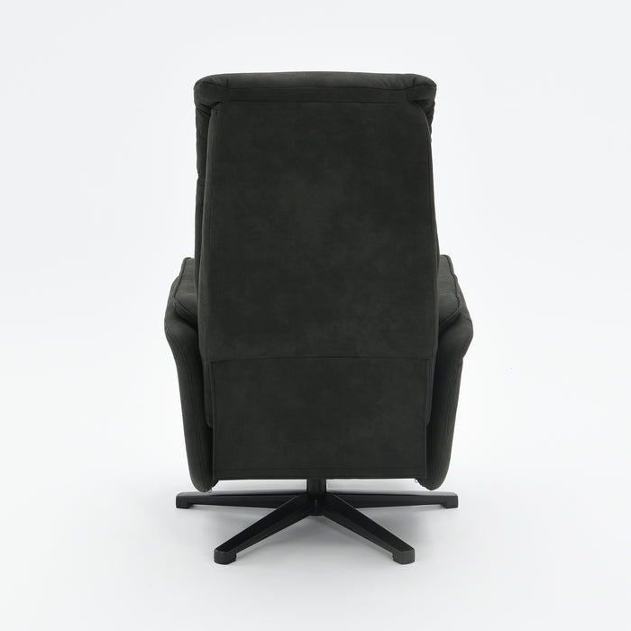 Elektrisch Relax Fauteuil Valois Microfiber Leer Zwart