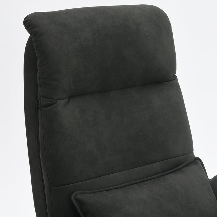 Elektrisch Relax Fauteuil Valois Microfiber Leer Zwart