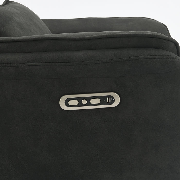 Elektrisch Relax Fauteuil Valois Microfiber Leer Zwart