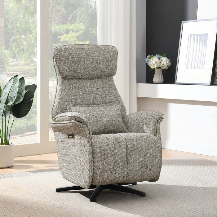 Elektrischer Relaxsessel Leinen Floren Taupe