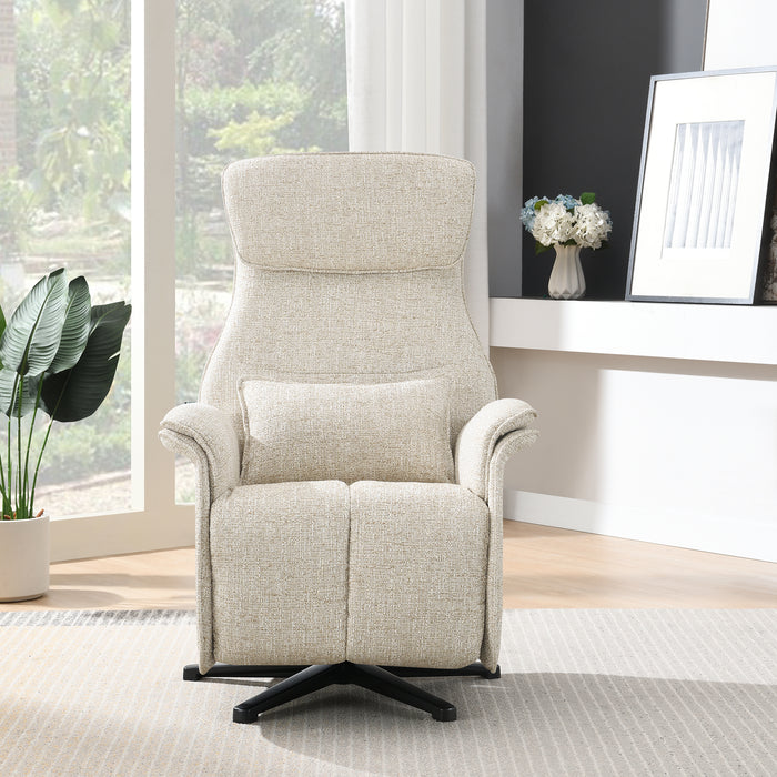Fauteuil Relax Électrique Lin Floren Taupe clair