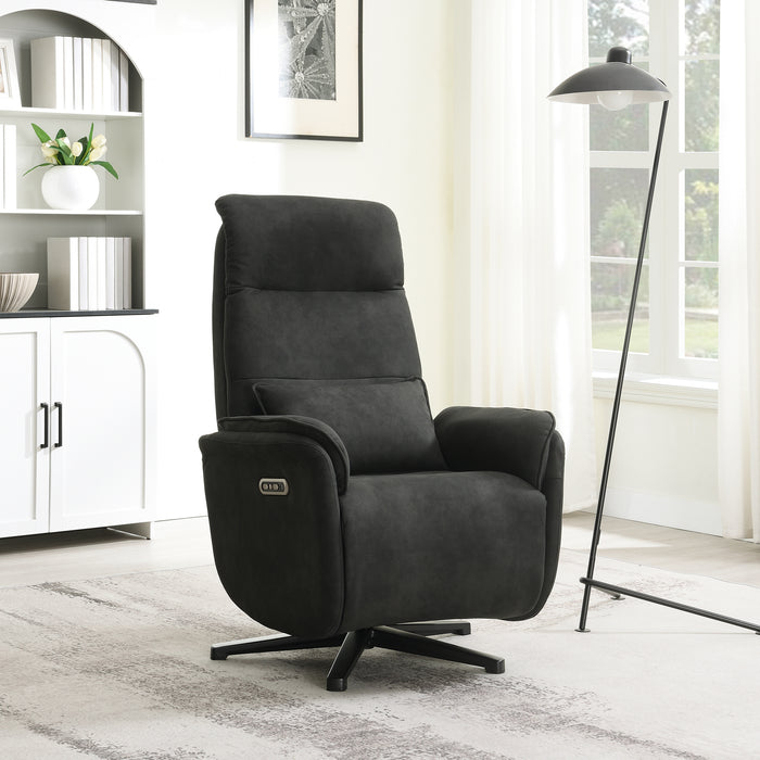 Elektrisch Relax Fauteuil Valois Microfiber Leer Zwart