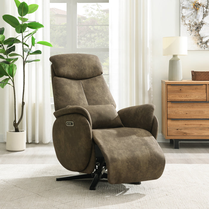 Elektrischer Relaxsessel Maine Microfaserleder Taupe