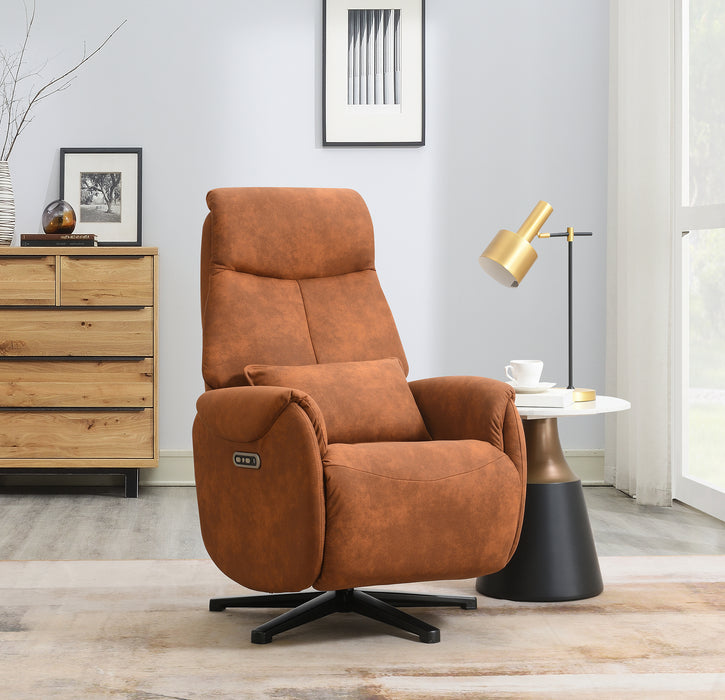 Fauteuil Relax Électrique Ligre Microfibre Cuir Cognac