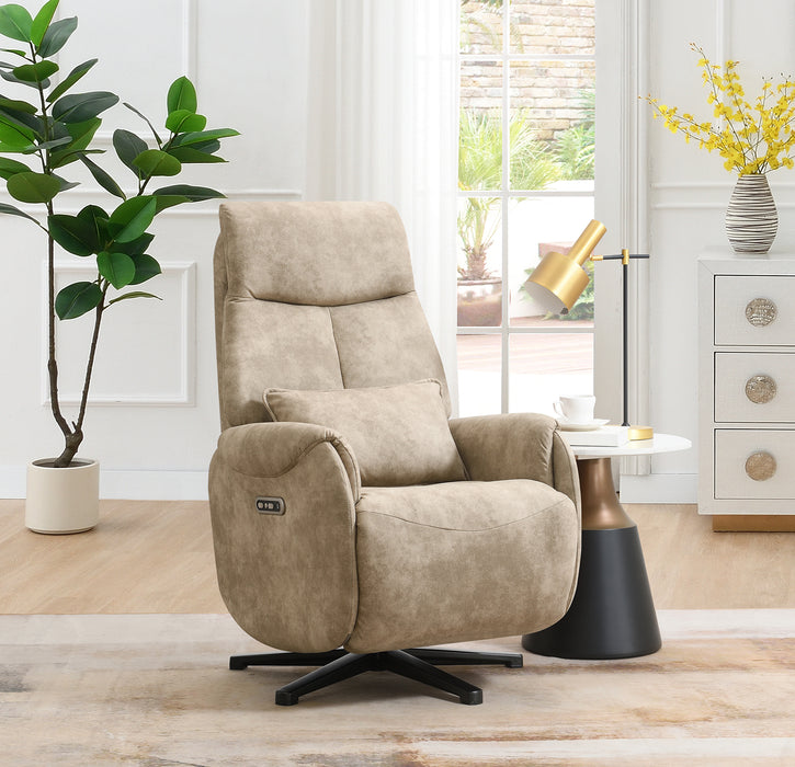 Fauteuil Relax Électrique Ligre Microfibre Cuir Taupe