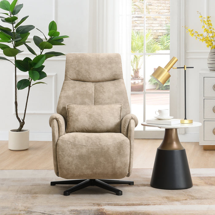 Fauteuil Relax Électrique Ligre Microfibre Cuir Taupe