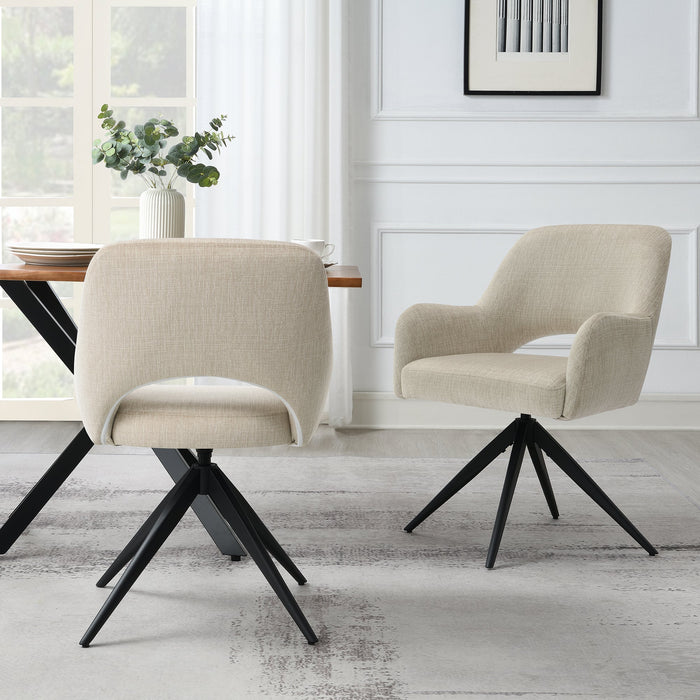 Draaibare Eetkamerstoel Moulin Stone Set van 4