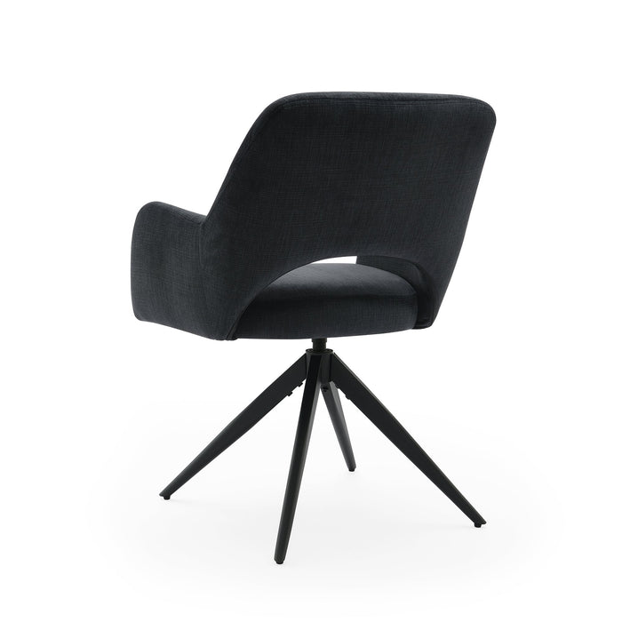 Draaibare Eetkamerstoel Moulin Zwart Set van 2