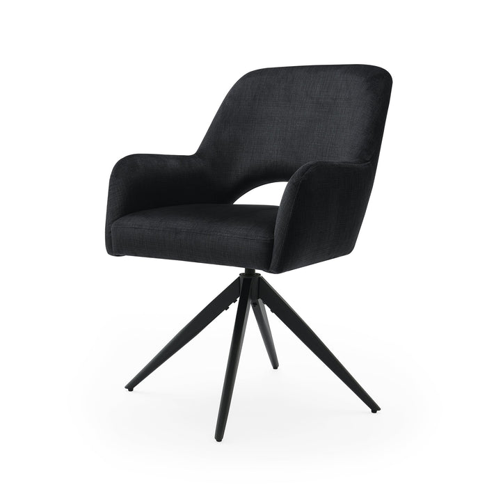 Draaibare Eetkamerstoel Moulin Zwart Set van 2