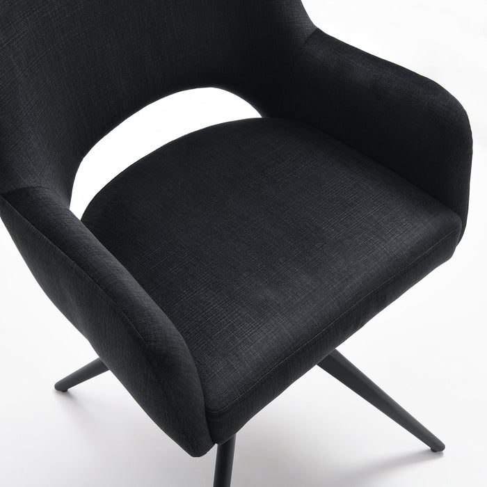 Draaibare Eetkamerstoel Moulin Zwart Set van 4