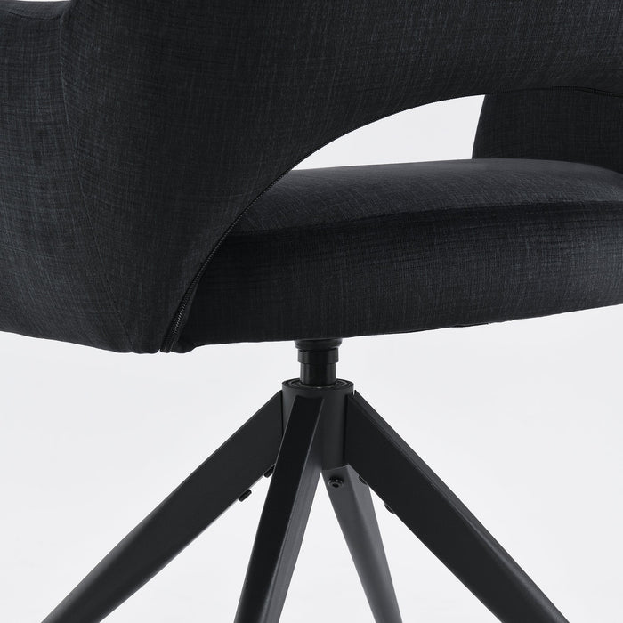 Draaibare Eetkamerstoel Moulin Zwart Set van 4