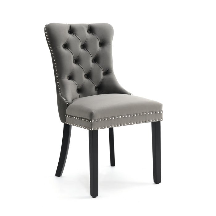 Eetkamerstoel Bains Velours Grijs