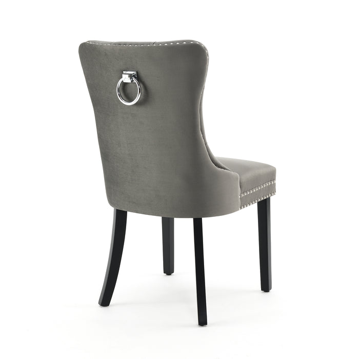 Eetkamerstoel Bains Velours Grijs