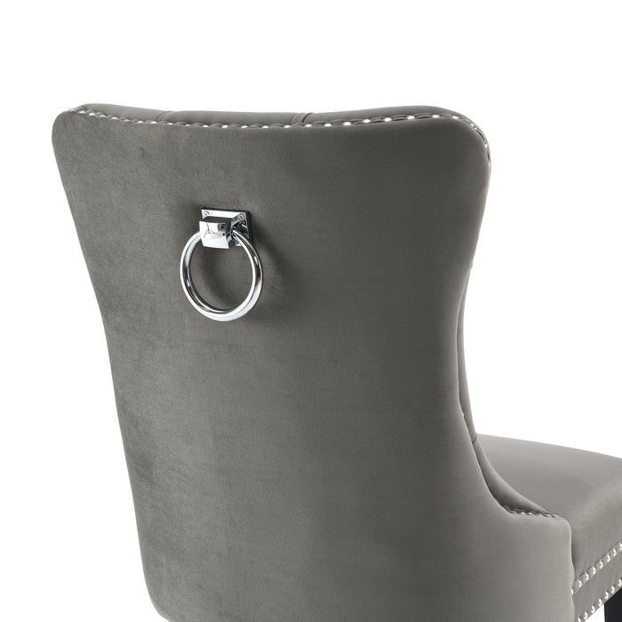 Eetkamerstoel Bains Velours Grijs