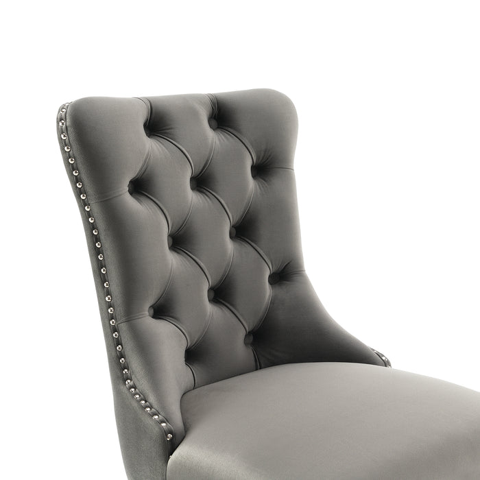 Eetkamerstoel Bains Velours Grijs