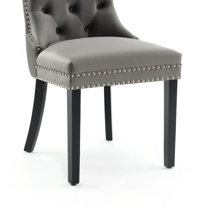 Eetkamerstoel Bains Velours Grijs
