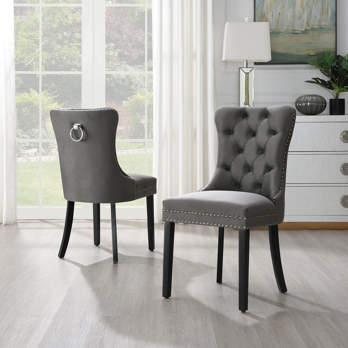 Eetkamerstoel Bains Velours Grijs