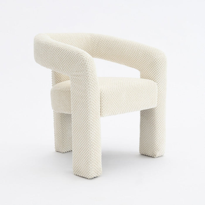 Eetkamerstoel Armeno Boucle Creme Set van 2