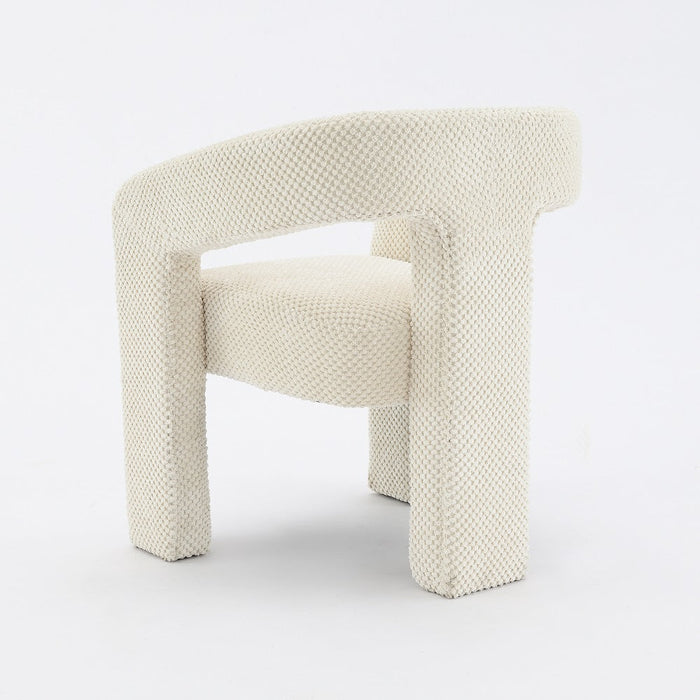 Eetkamerstoel Armeno Boucle Creme Set van 4