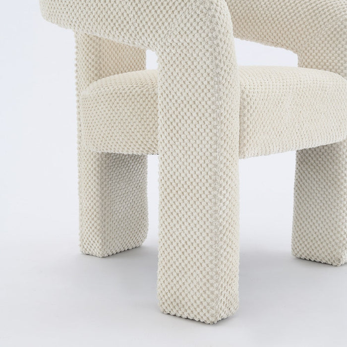 Eetkamerstoel Armeno Boucle Creme Set van 4