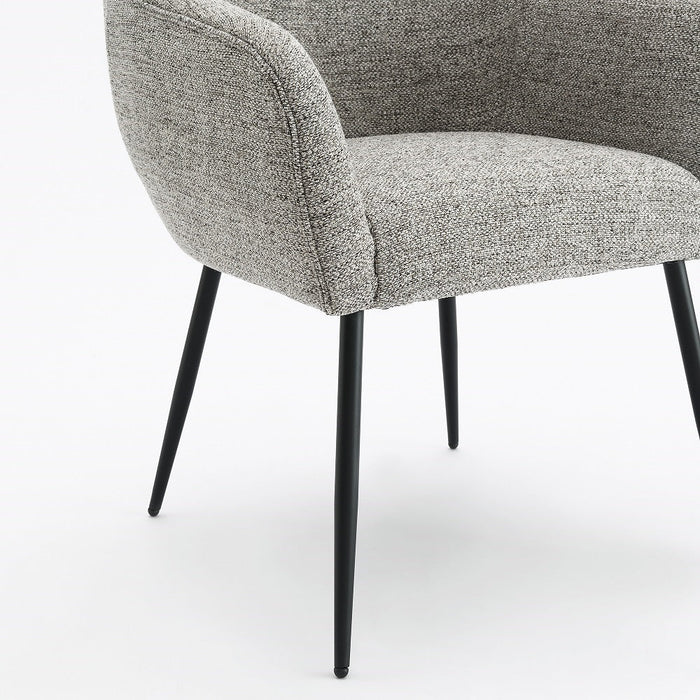 Eetkamerstoel Antoly Linnen Antraciet Set van 4