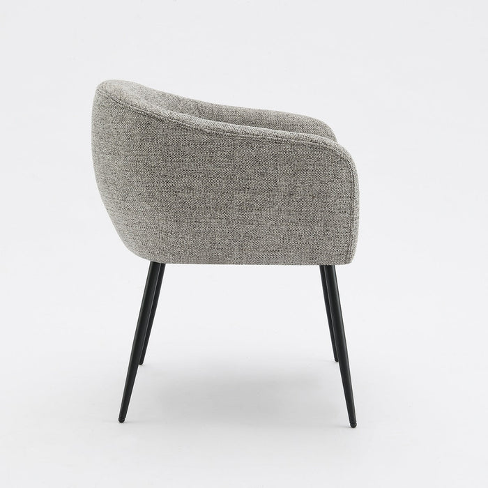 Eetkamerstoel Antoly Linnen Antraciet Set van 4