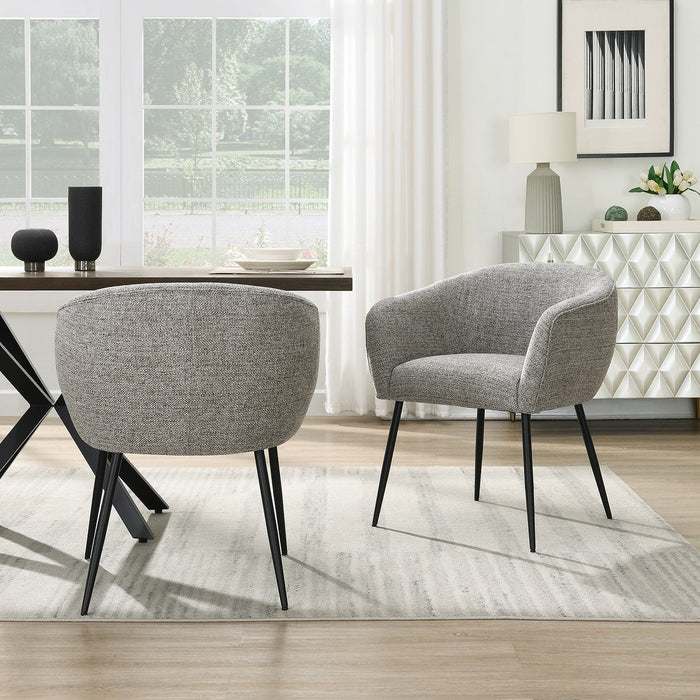 Eetkamerstoel Antoly Linnen Antraciet Set van 4