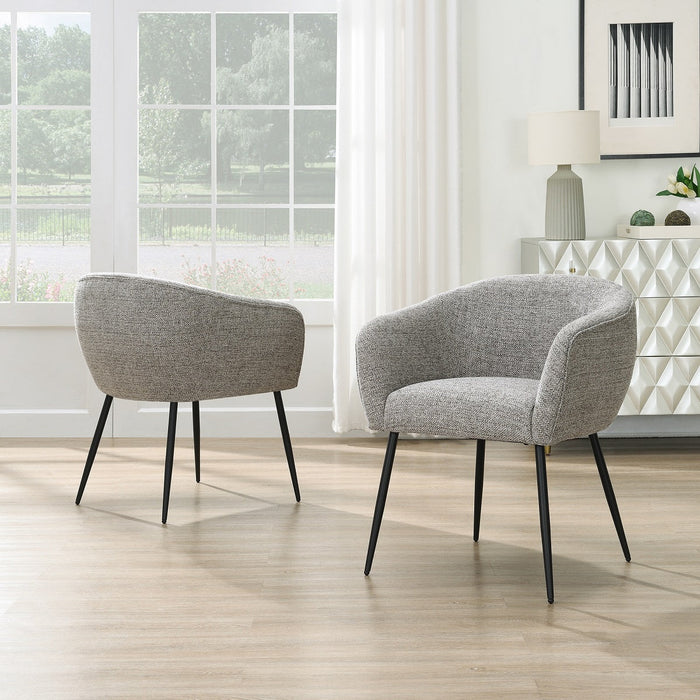 Eetkamerstoel Antoly Linnen Antraciet Set van 4