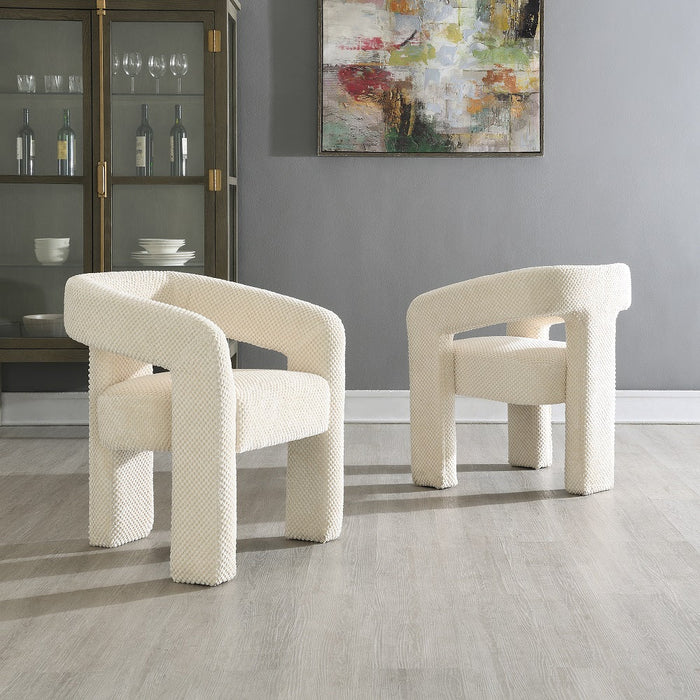 Eetkamerstoel Armeno Boucle Creme Set van 4