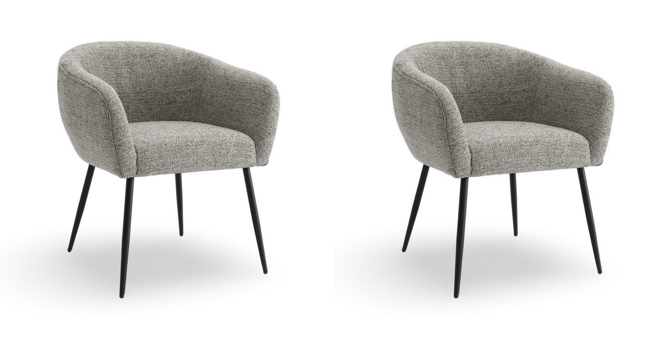 Eetkamerstoel Antoly Linnen Antraciet Set van 2