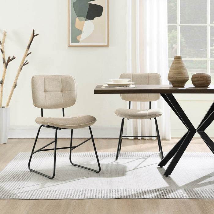 Eetkamerstoel Didier Velours Stone Set van 2