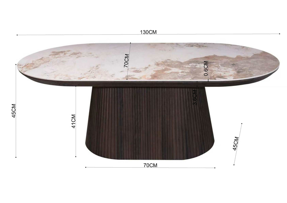 Pandora Salontafel Vercor 130 cm Keramiek