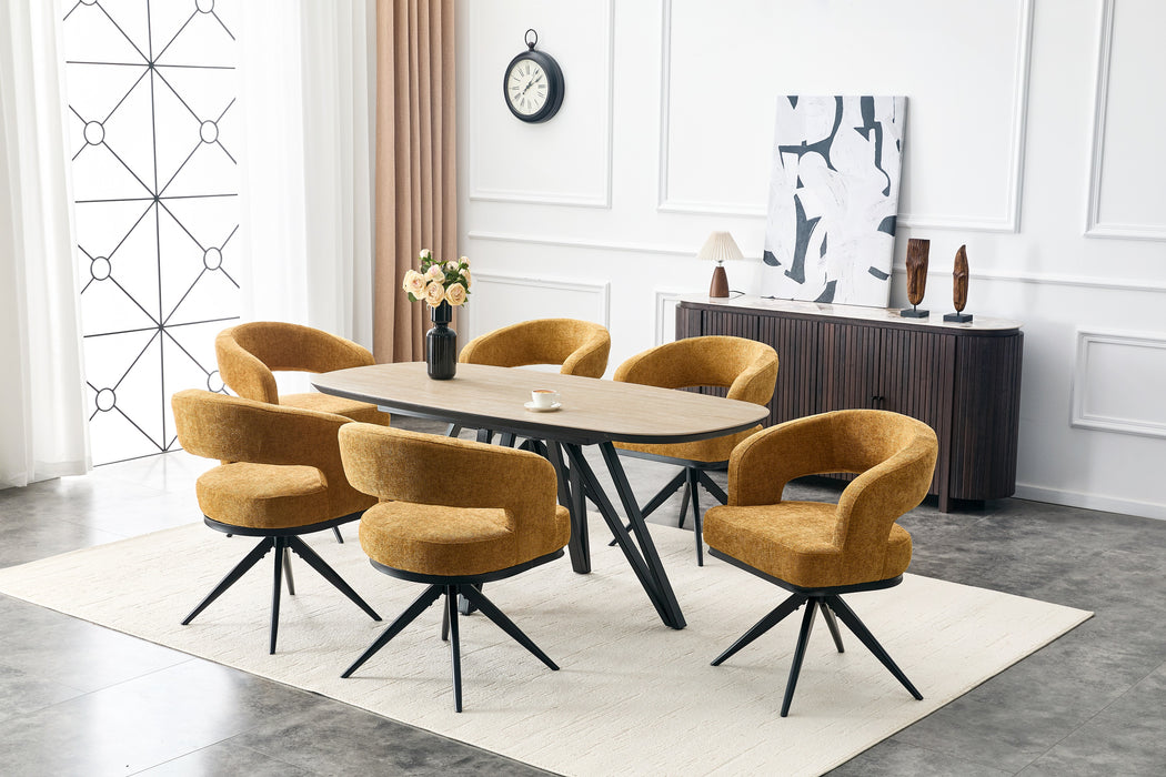 Eettafel TRESSIN Keramiek Travertin Look 220 cm
