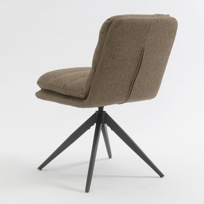 Draaibare Eetkamerstoel Nessa Taupe Set van 2