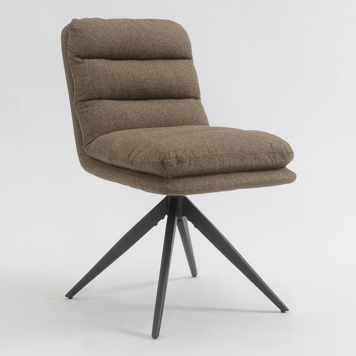 Draaibare Eetkamerstoel Nessa Taupe Set van 4