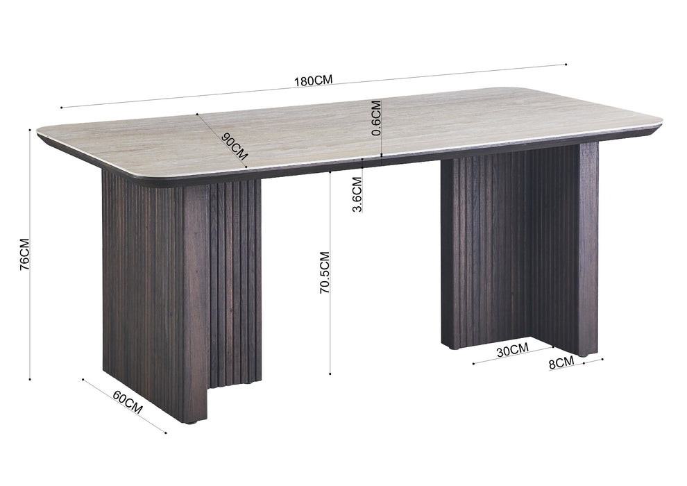 Table à Manger SAMOIS Céramique 180 cm