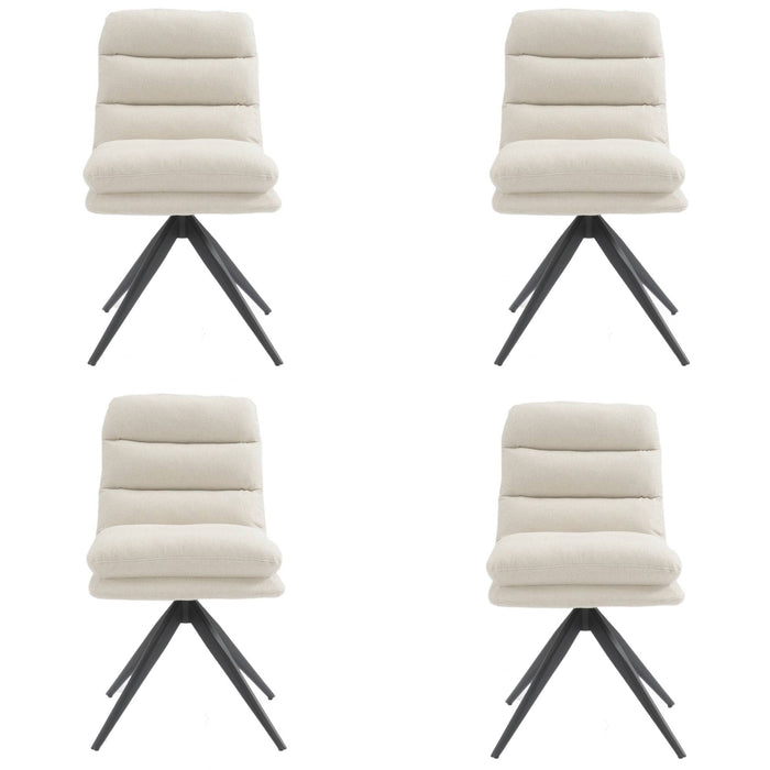 Draaibare Eetkamerstoel Nessa Stone Set van 4