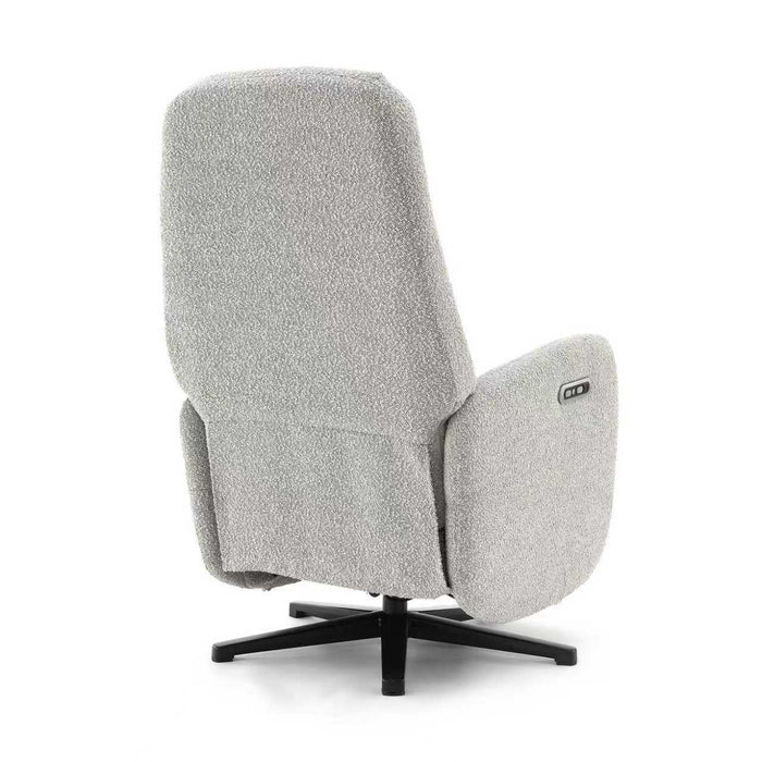 Elektrisch Relax Fauteuil Gervais Boucle Taupe